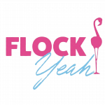 Flock Yeah Marketing logo with flamingo and pink text.