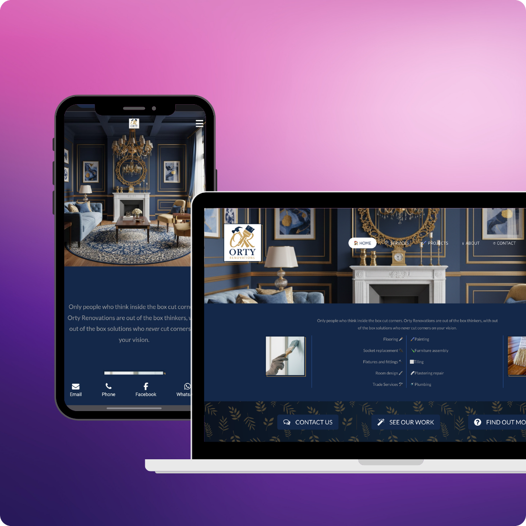 Orty Renovations website
