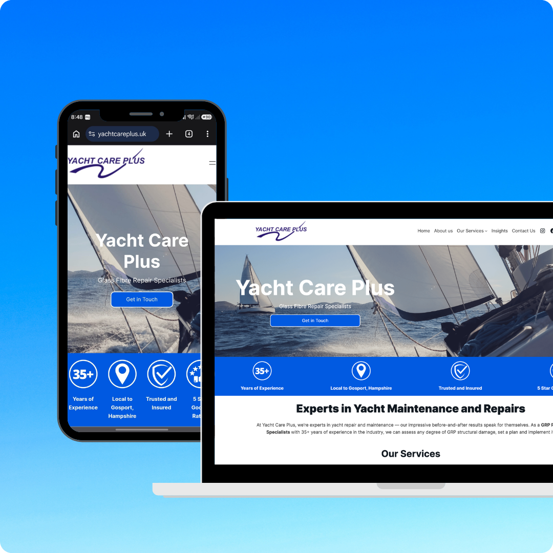 Yacht Care Plus New Website